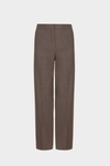 Double-faced slim-leg trousers