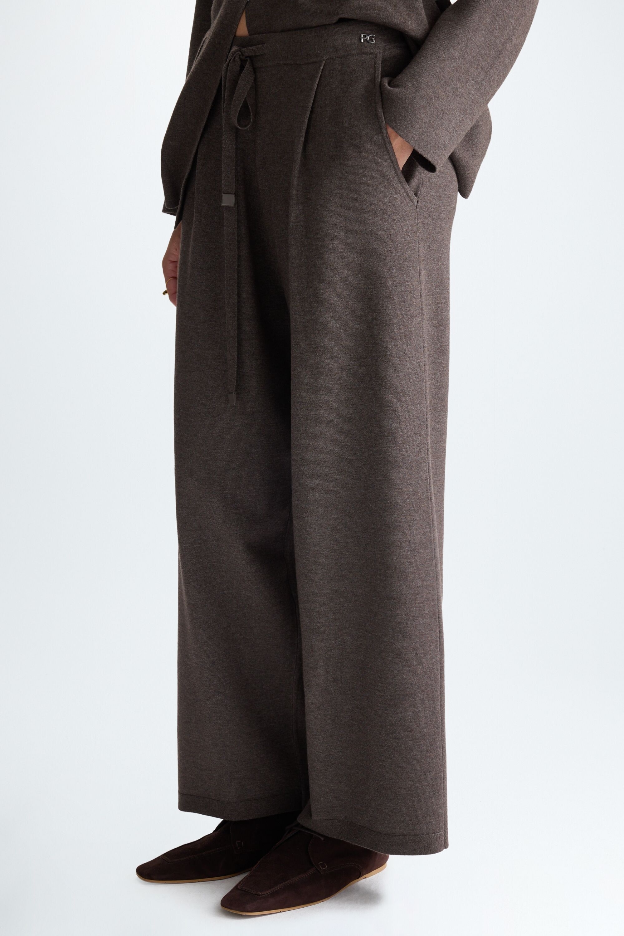 Pantalón ancho punto stretch