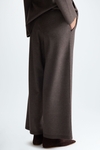 Stretch-knit wide-leg trousers