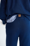 Fleece straight-leg pyjama-style trousers