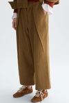 Cotton twill barrel trousers