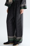 Herringbone PG Lines print twill pyjama-style trousers