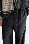 Herringbone PG Lines print twill pyjama-style trousers