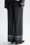 Herringbone PG Lines print twill pyjama-style trousers