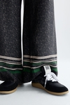 Herringbone PG Lines print twill pyjama-style trousers