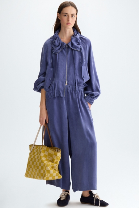 CUPRO WIDE-LEG TROUSERS