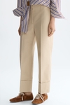 Cotton straight-leg trousers