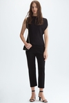 Stretch-knit slim-leg trousers