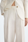 Linen wide-leg trousers