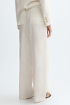 Linen wide-leg trousers