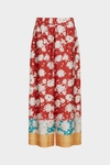 Diwali print twill wide-leg trousers