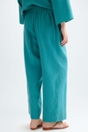 Linen pyjama-style trousers