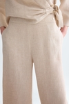 Linen pyjama-style trousers