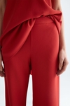Crepé wide-leg trousers