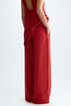 Crepé wide-leg trousers