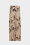 Embroidered jacquard wide-leg trousers