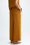 Crepé wide-leg pyjama-style trousers