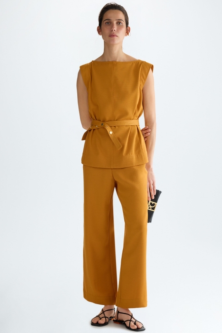 CREPÉ WIDE-LEG PYJAMA-STYLE TROUSERS