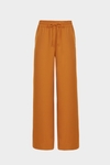 Crepé wide-leg pyjama-style trousers