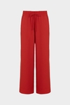 Crepé wide-leg pyjama-style trousers