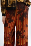 Print crepé wide-leg trousers