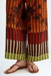 Print crepé wide-leg trousers