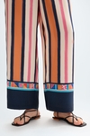 Cinta PG striped print twill pyjama-style trousers