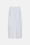 Cotton poplin pyjama-style trousers