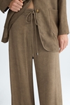 Linen wide-leg trousers
