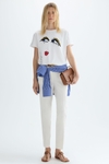 Satin slim-leg trousers