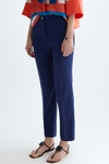 Satin slim-leg trousers