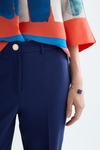 Satin slim-leg trousers