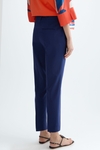 Satin slim-leg trousers