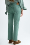 Cotton twill flared trousers