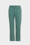 Cotton twill flared trousers