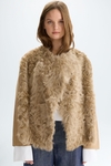Lambskin suede fur reversible jacket