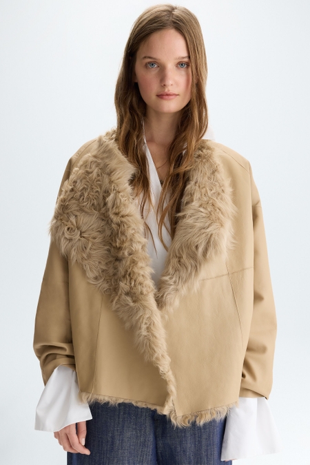 LAMBSKIN SUEDE FUR REVERSIBLE JACKET