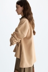 Print fleece oversize sweatshirt