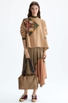 Print fleece oversize sweatshirt