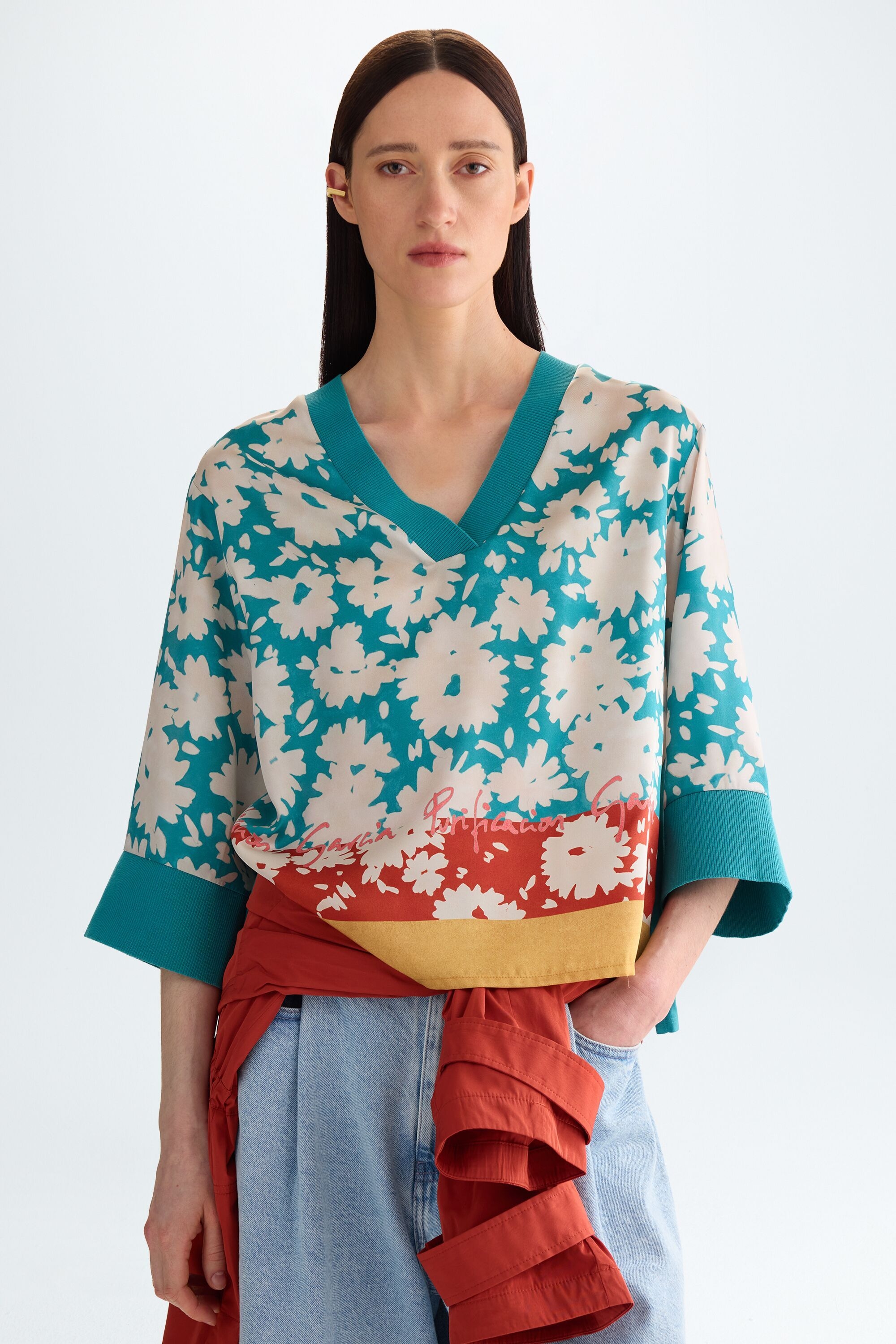 Diwali print twill jersey straight-fit t-shirt