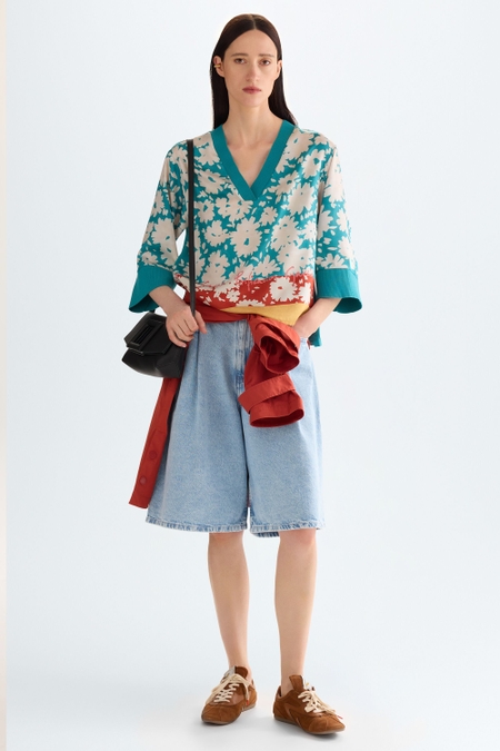 DIWALI PRINT TWILL JERSEY STRAIGHT-FIT T-SHIRT