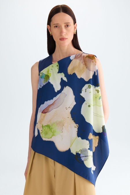 JERSEY PRINT TWILL OVERSIZE T-SHIRT