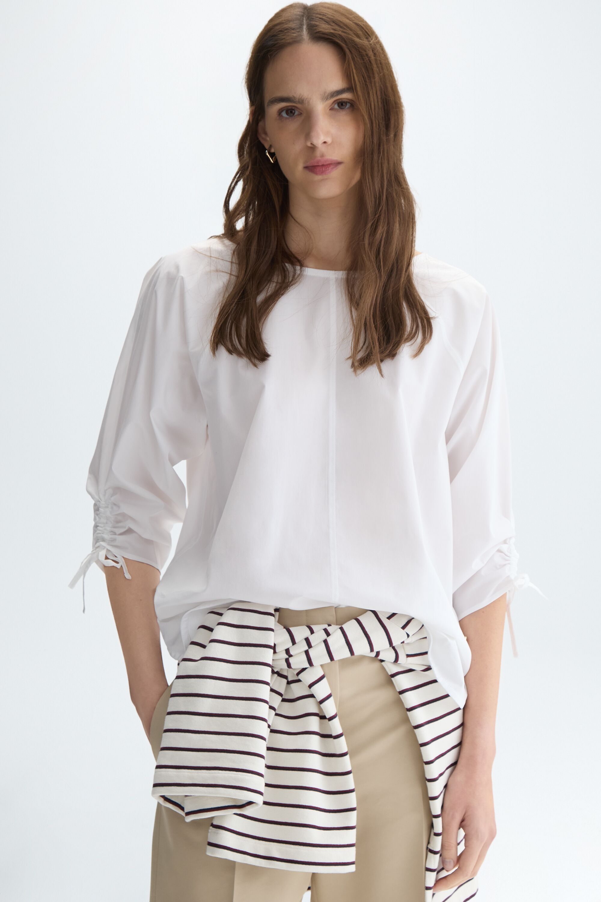 Poplin jersey oversize t-shirt