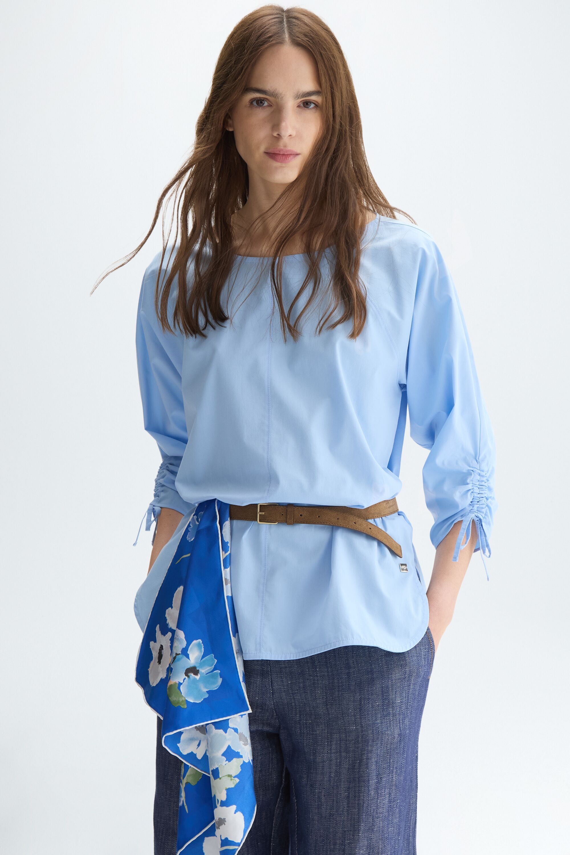 Poplin jersey oversize t-shirt