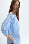 Poplin jersey oversize t-shirt
