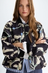 Calas print technical bomber jacket