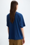 Denim jersey oversize t-shirt with beads