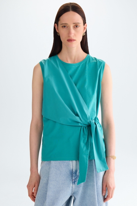 JERSEY POPLIN STRAIGHT-FIT T-SHIRT