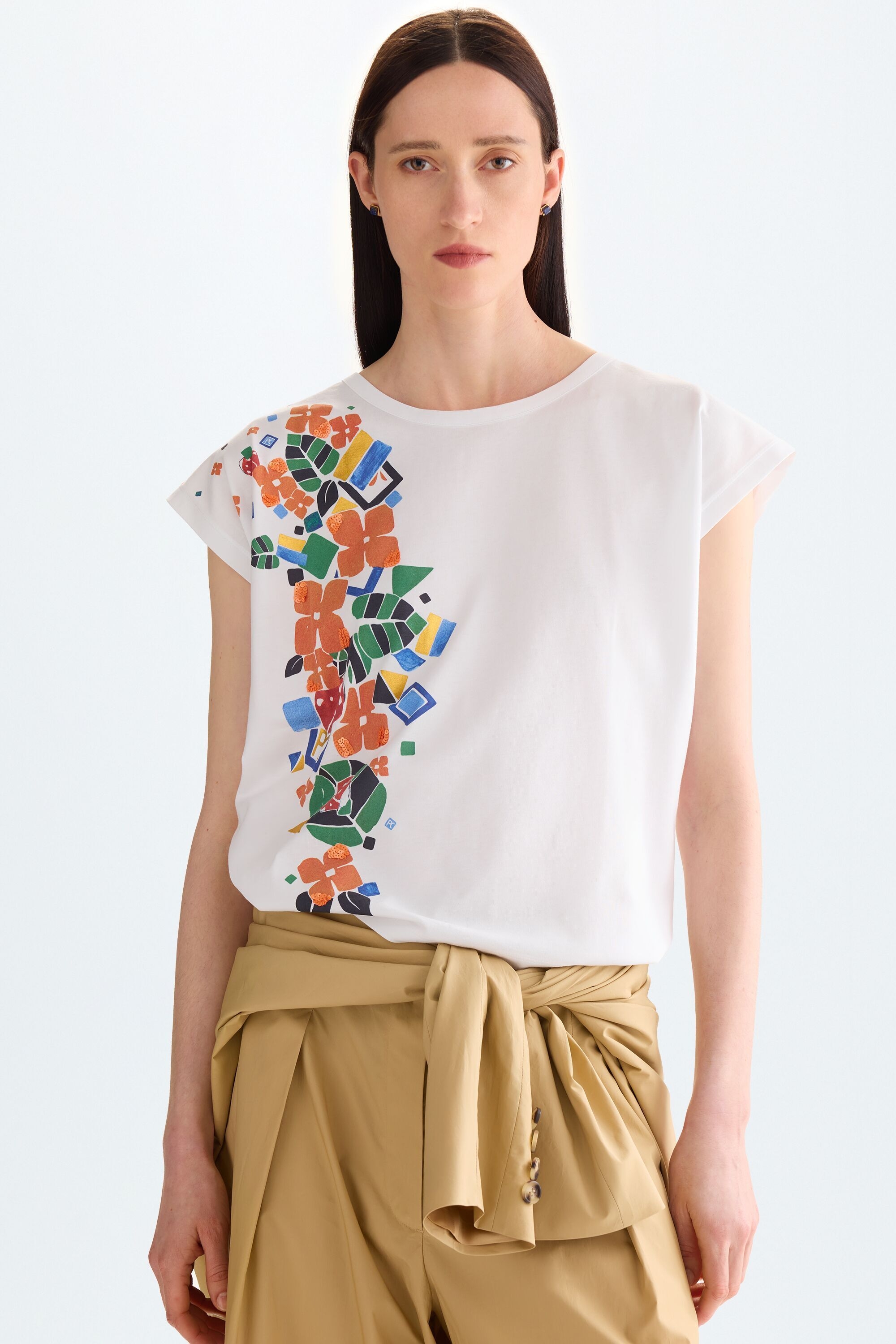 Catarinas print jersey straight-fit t-shirt