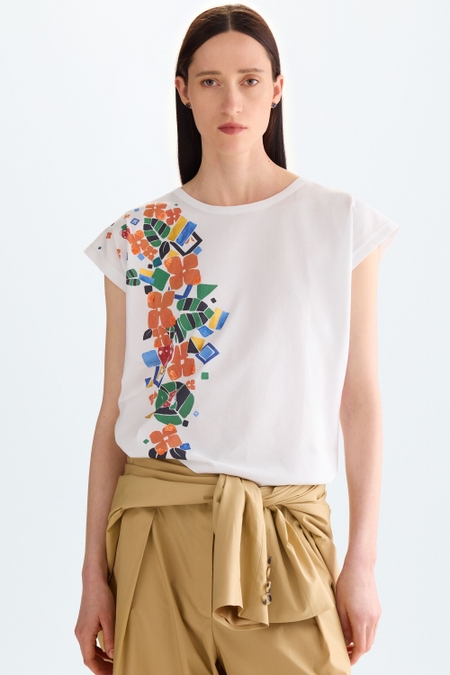 CATARINAS PRINT JERSEY STRAIGHT-FIT T-SHIRT